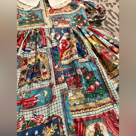 Handmade Girls Christmas Dress - Picture 6 of 8